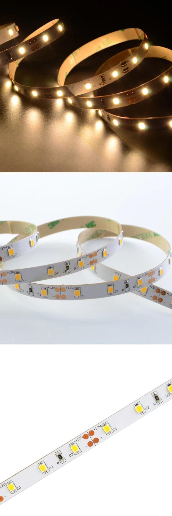 Hot Selling SMD2835 60LEDs/m 12V 8mm LED Strip Light for Decoration