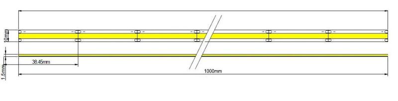 New Replace 2216 Dots Free Fob COB Flexible LED Strip with Ce RoHS