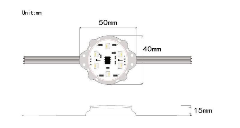 Customization Waterproof RGBW LED Pixel Point Lamp Facade Light