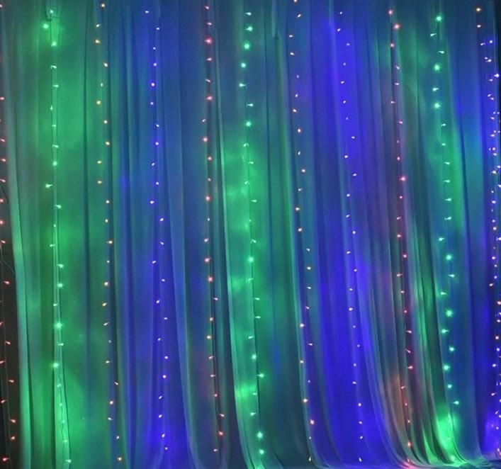 2018 New Outdoor Decorative 3*3m 220V LED Curtain Strip Rope Light