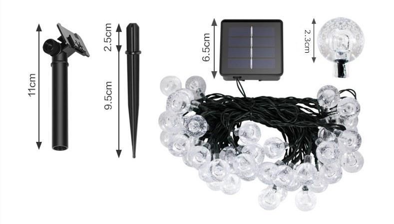 Outdoor Decoration Bubble Ball Light Garden Solar LED String