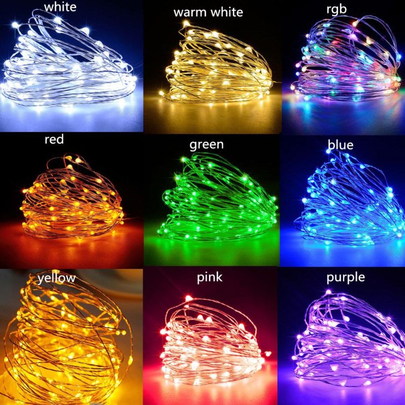 Remote Control Fairy Lights USB Battery Operated LED String Lights Timer Copper Wire Christmas Decoration Lights Waterproof