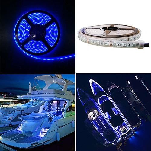 16.4FT 12V Remote Control LED 5050 RGB LED Strip Light Fit for Marine Boat