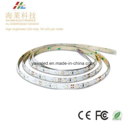 DC12V 24V Flexible LED Strip SMD5050 RGB, 60 LEDs Per Meter