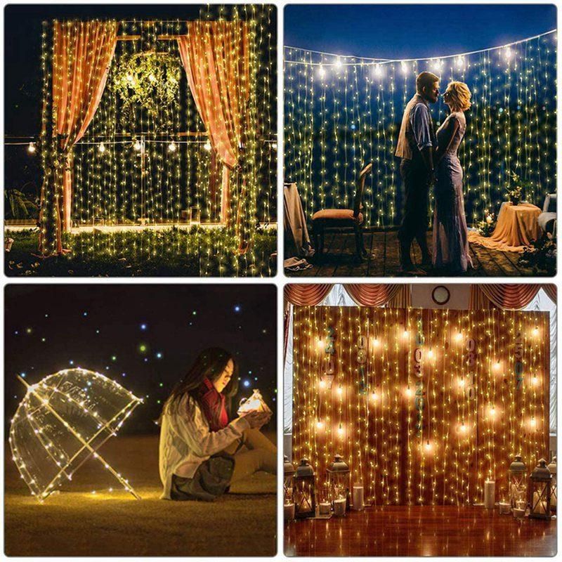 Garland Curtain for Room New Year′s Wedding Christmas LED Lights