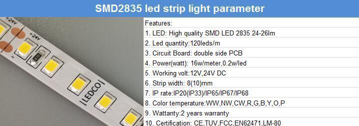 Super Brightness 2835 SMD LED Strip Non-Waterproof