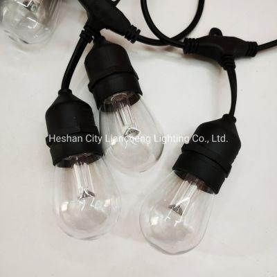 RGB S14 E26 48FT Pendant Wire Flashing Pathway Light LED Patio LED Train String Light