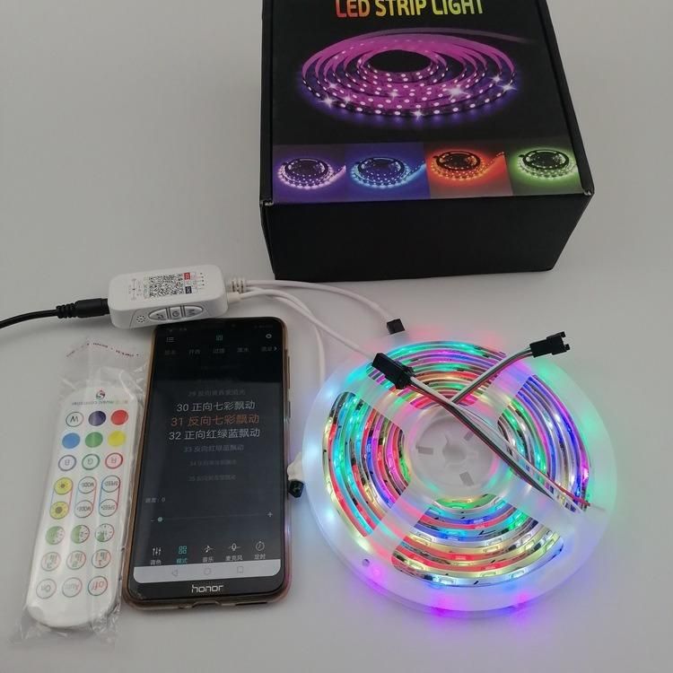 Ws2811 Individually Addressable DC12V 2811 IC Diode Tape Bluetooth Controller+Adapter LED Light Strip