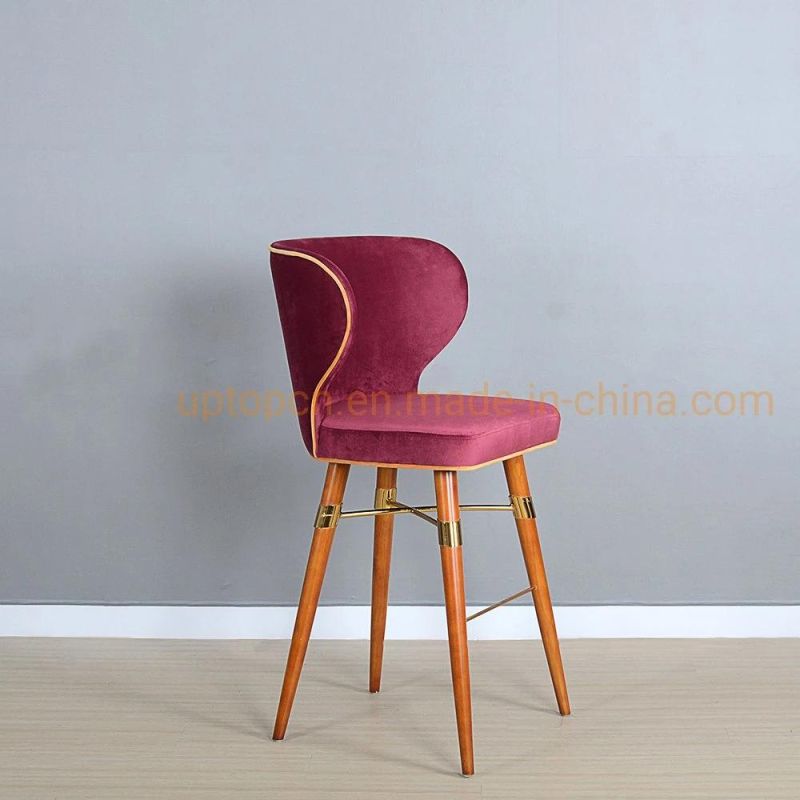 Restaurant Furniture Leather Louis Bar Chairs for Sale (SP-BS438)