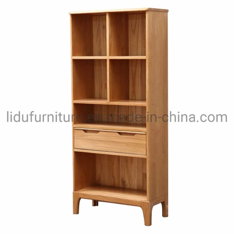 New Design Solid Wood Bookcase for Home or Office Oak Glass Door Bookcase