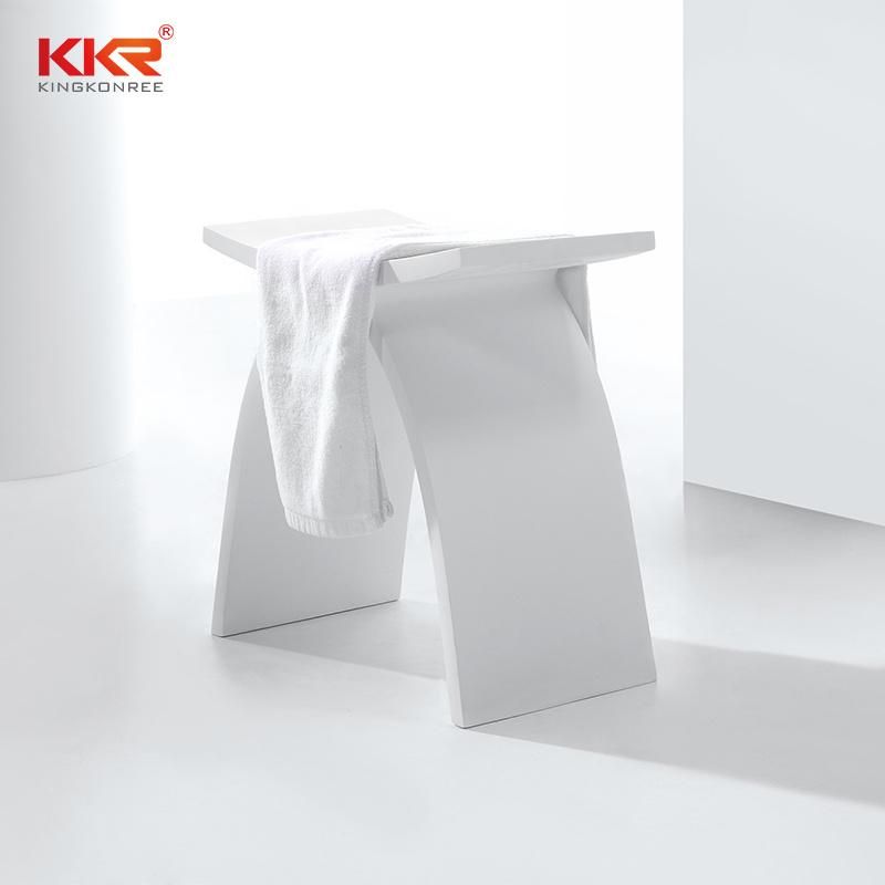 Best Online Selling Solid Surface Stone Small Bathroom Stool Bench Chair Bathroom Steam Shower Stool