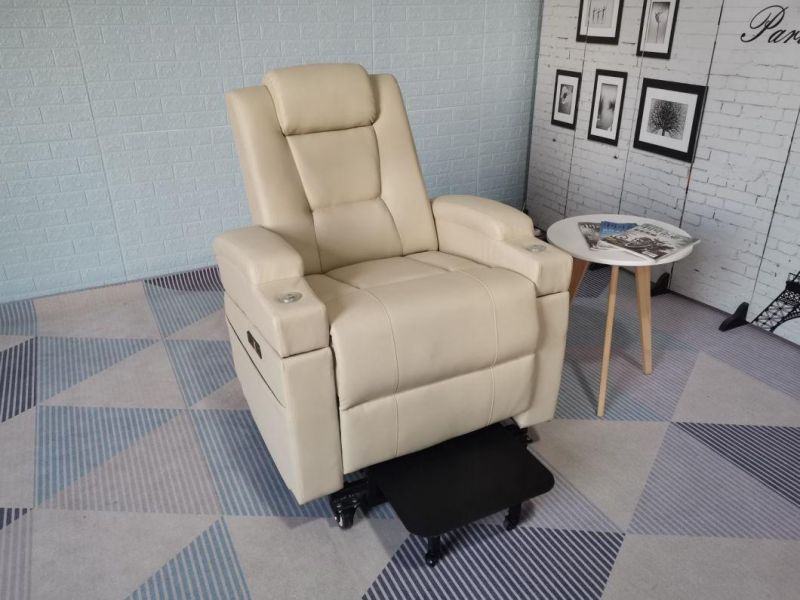 Jky Furniture Leather Power Electric Lift Chair with Heating and Rolling Massage