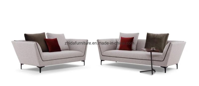 Modern Leisure Fabric Home Hotel Office Furniture Bedroom Recliner Sofa for Living Room with Metal Legs