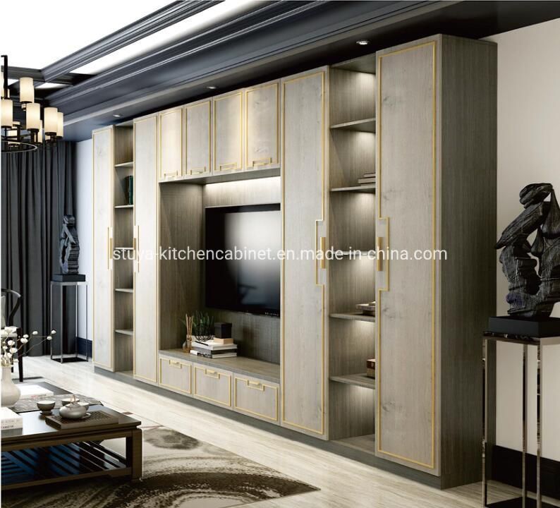 Foshan Customize Modern Stylesh New Trend Fashionable UV Door Living Room Furniture TV Cabinet TV Stand Make by Order