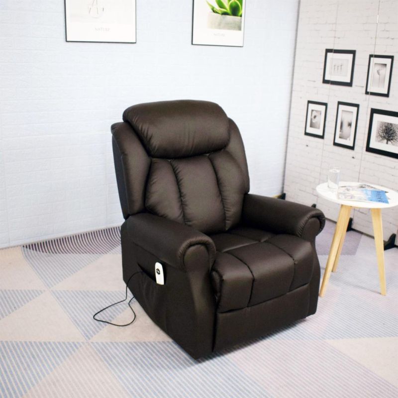 Jky Furniture Leather Power Electric Lift Chair with Heating and Rolling Massage Function