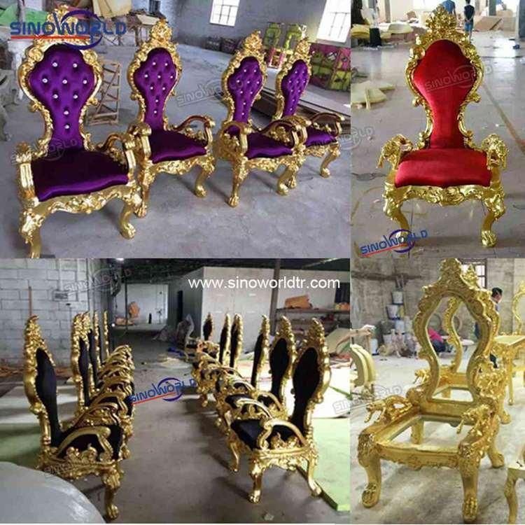 Wedding Cheap High Back King Throne Chair for Party Luxury Elegant Chair