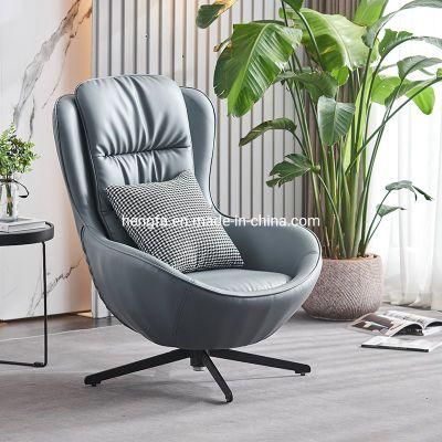 Modern Office Furniture Home Single Sofa Iron Legs Leisure Leather Chair