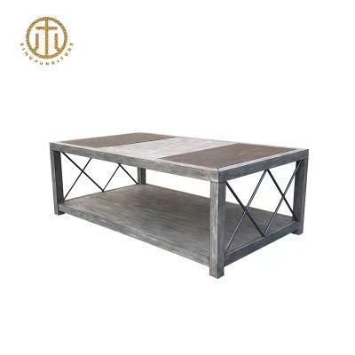 Living Room Furniture Pine Metal Frame Hot Sale Coffee Table