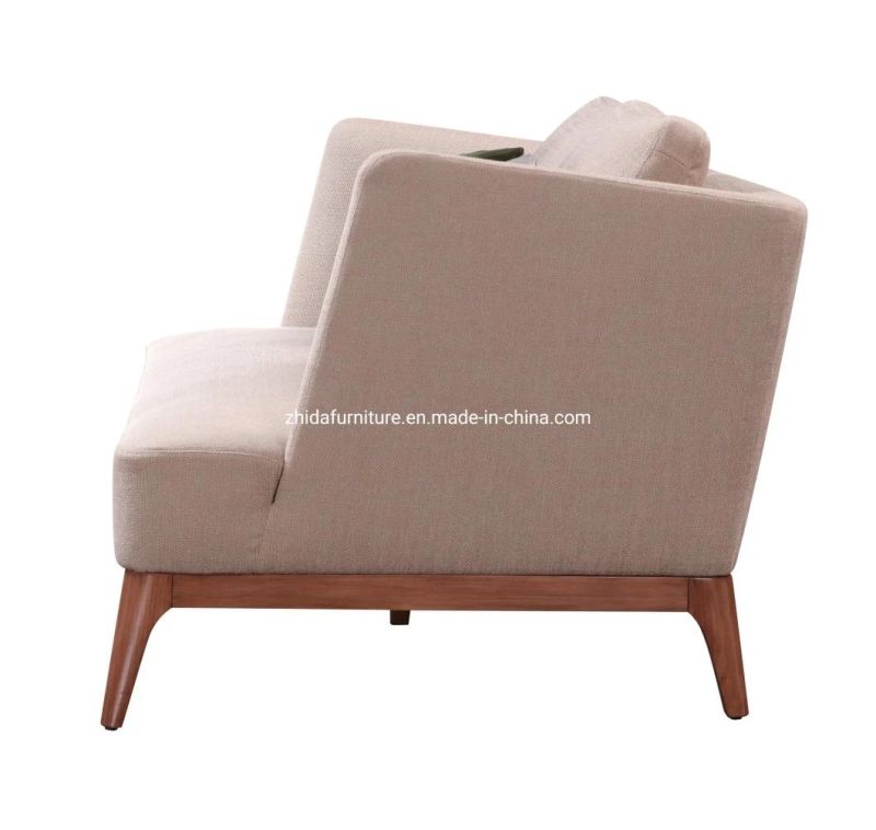 Home Furniture Italian Style Modern Living Room High Back Leather with Fabricsofa