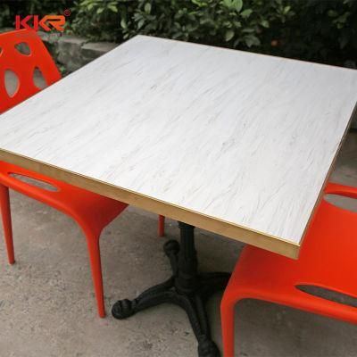 Veining Marble Table Top Polished Solid Surface Coffee Table