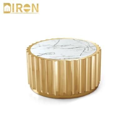 Factory Price Modern Style Metal Home Dining Furniture Restaurant Gold Luxury Cafe Coffee Table