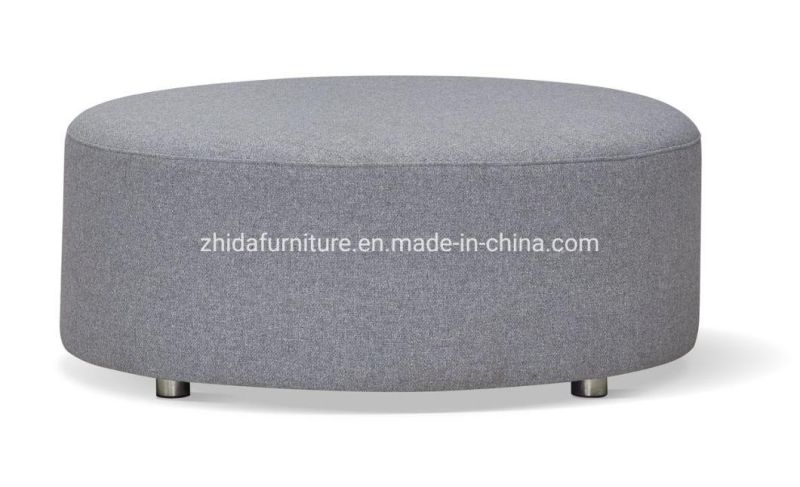 Modern Round Shape Fabric Stool Center Ottoman