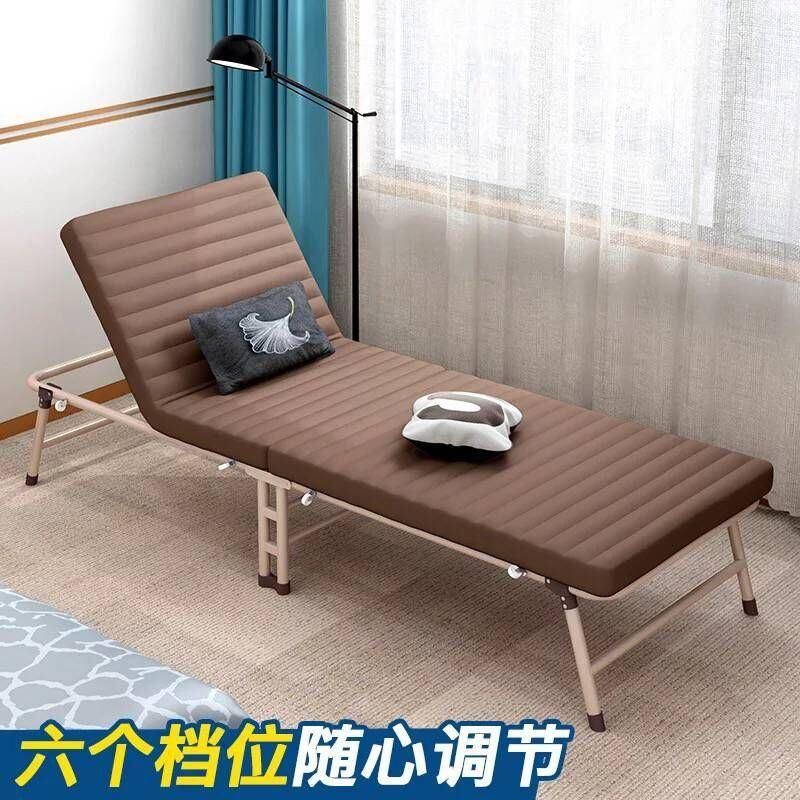 Green/Brown/Grey Color Single Person Folding Rest Bed with Mattress