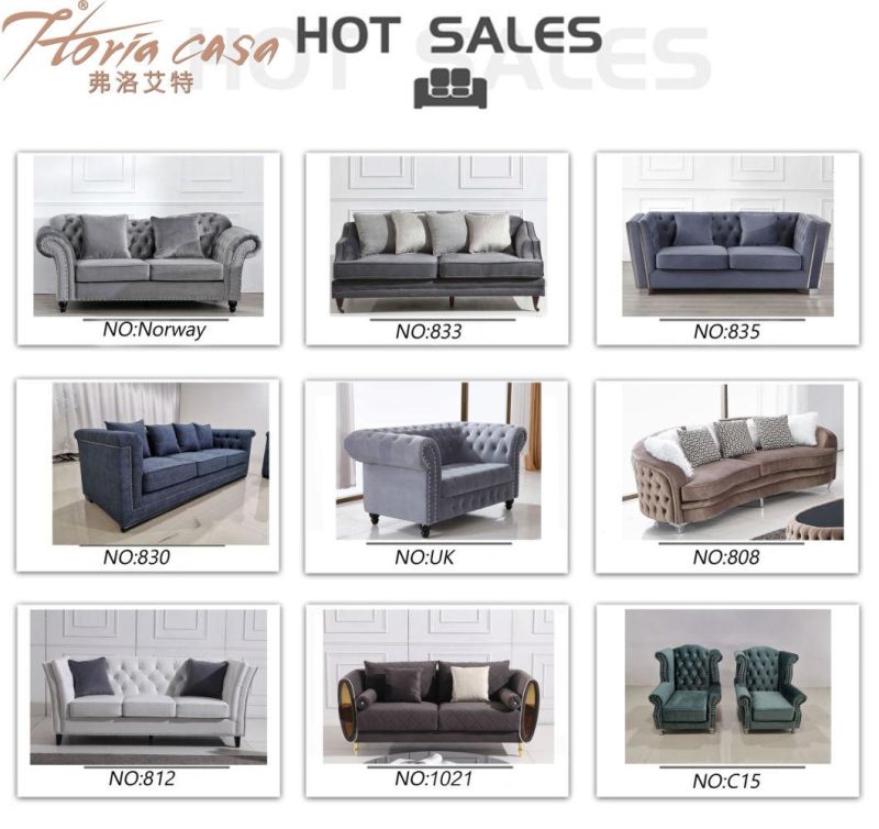 High Quality Factory Wholesale Home Furniture Chesterfield Leather Sofa