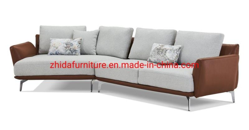 Leather Fabric L Shape Coner Sofa for Living Room Furniture