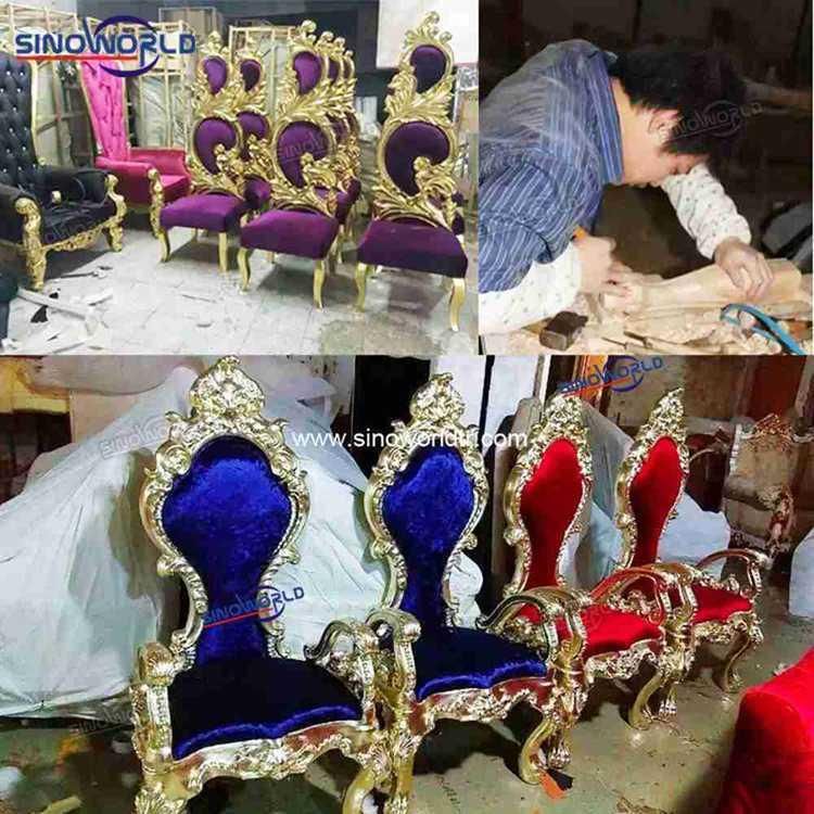 Hot Sale Throne Chair Hotel King Chair for Wedding Event and Banquet Wedding Sofa