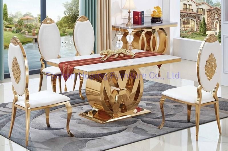 Gold Barcelona Restaurant Table Chairs Modern White Dining Wedding Chair for Cafe Furniture