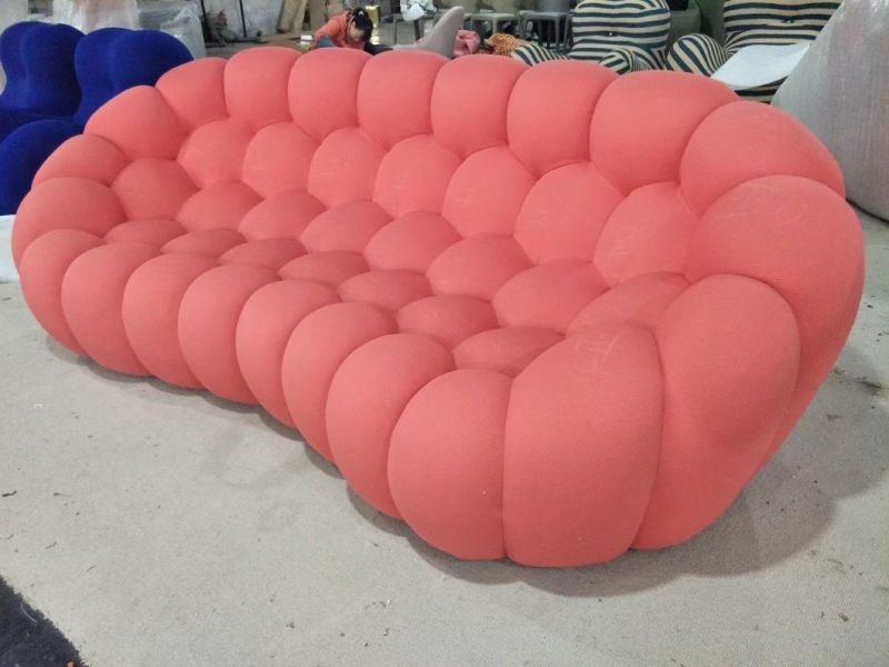 Modern Double Seater Honeycomb Fabric Bubble Soft Sofa Couch