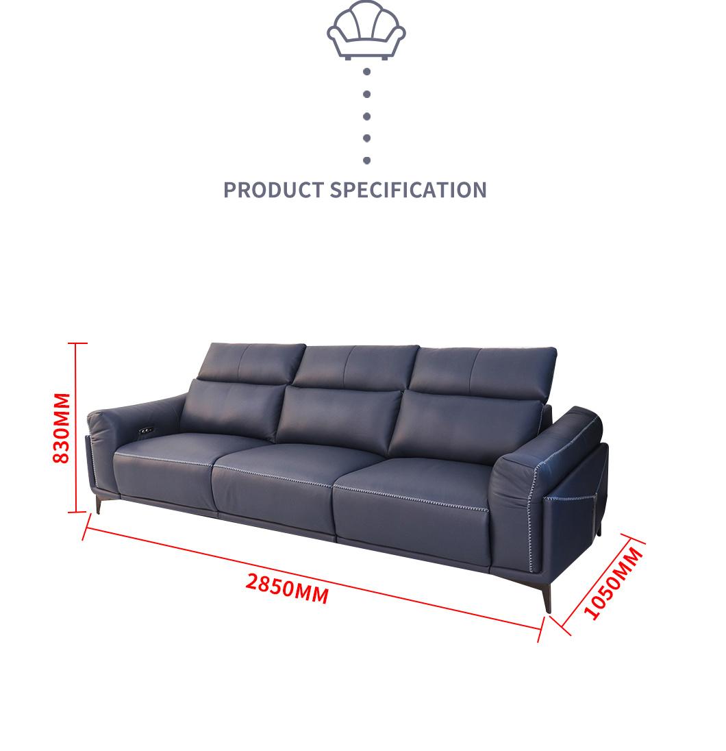 Living Room Combination PVC Sofa Modern Simple Sofa First Class Electric Multi-Functional Sofa Small Family Corner Sofa