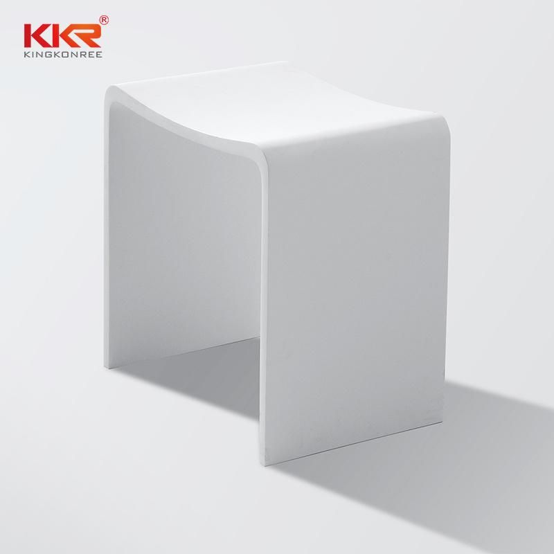 Best Online Selling Solid Surface Stone Small Bathroom Stool Bench Chair Bathroom Steam Shower Stool