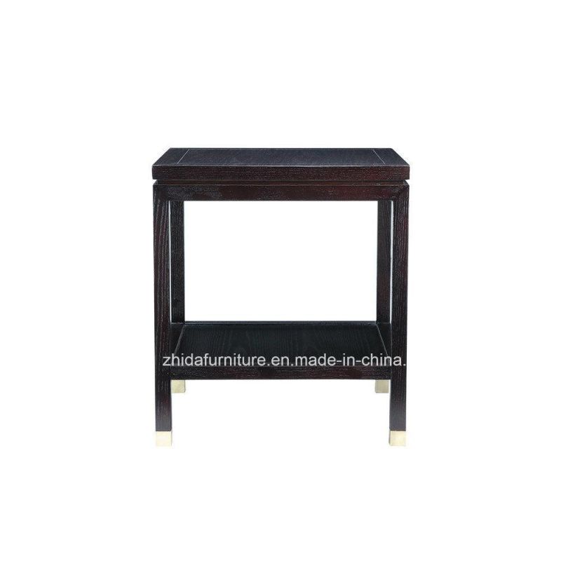 Oriental Design Square Coffee Black Wooden Side Table