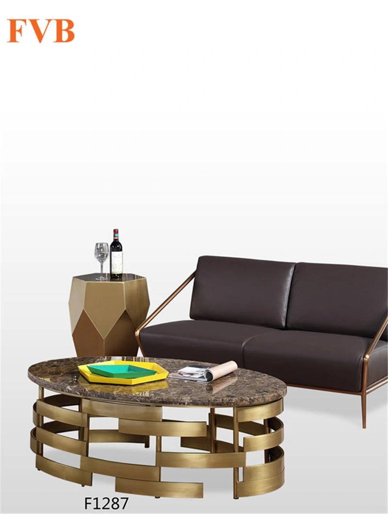 Modern Stainless Steel Base Small Coffee Table Set with Afforable Price