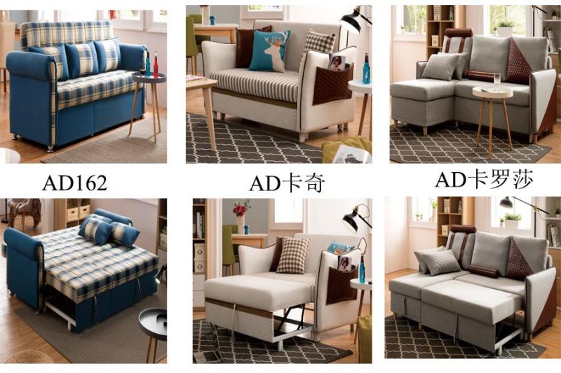 China Furniture Supplier Portable Metal Folding Sofa Bed with Storage