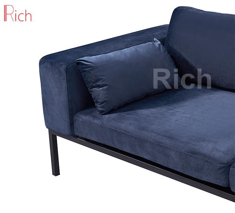 China Modern Furniture Velvet Cushion Living Room Sofa Fabric