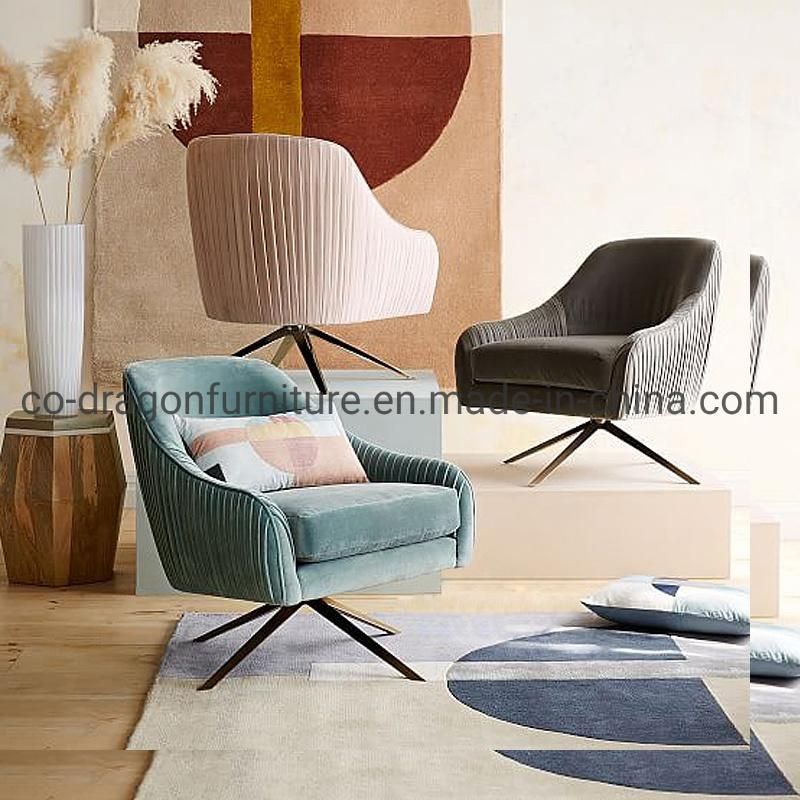 Modern Design Luxury Furniture Steel Legs Swivel Lounge Sofa Chair