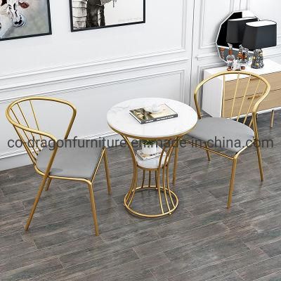 Hot Sale Metal Marble Top Side Table for Outdoor Furniture