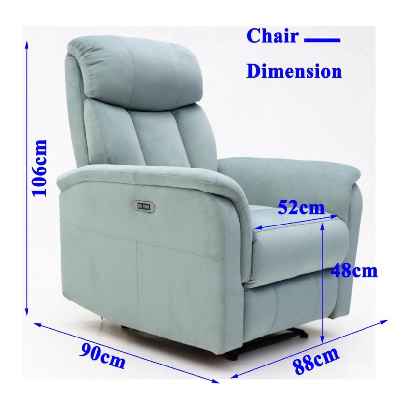 Jky Furniture Geeksofa Fabric Air Leather Living Room Single Power Electric Recliner Chair Reclining with Massage Function