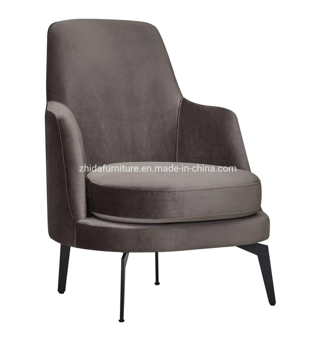 Hot Sales Velvet Armchair Accent Chair with Metal Legs for Living Room