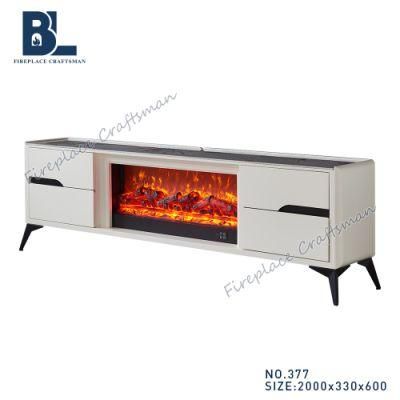 Hot Sale Modern Bio Ethanol Electric Fireplace Mantel Shelf TV Stand for Living Room Heater