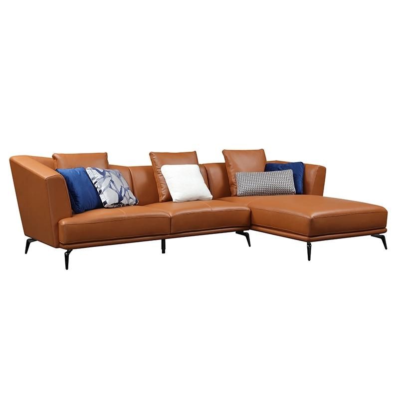 Living Room Furniture Italian Modern Design Genuine Leather or Fabric Sectional Sofa