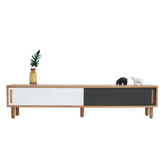 Simple Modern Living Room Furniture Wooden TV Stand Cabinet Sliding Door