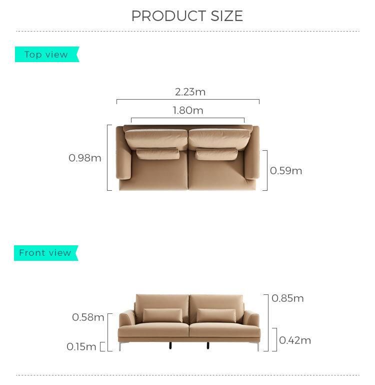 Linsy Fabric Brown Sofa High Quality Living Room Furniture Corner Sofa Set S183