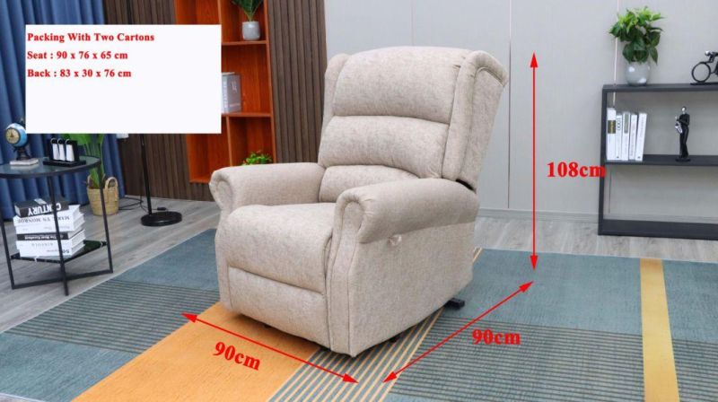 Jky Furniture Chenille Power Electric Assist Lift Recliner Chair Reclining with Massage Function and for The Elderly