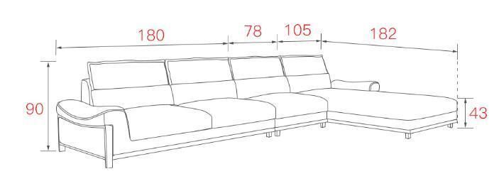 PU Fabric Sofa Synthetic Leather Modern Cheap Sofa Set