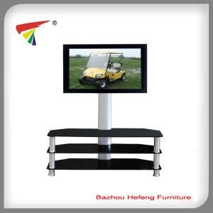 Black Glass TV Stand Plasma TV Mounts Living Room Furniture (TV066)