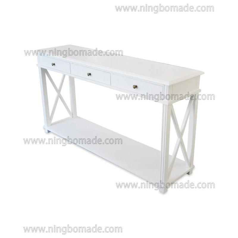 American Style Antique Concise Furniture Villa White/Black/Natural/Brown Console Table